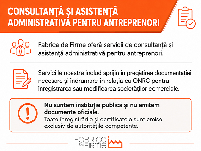 Infiintare Firma Bucuresti
